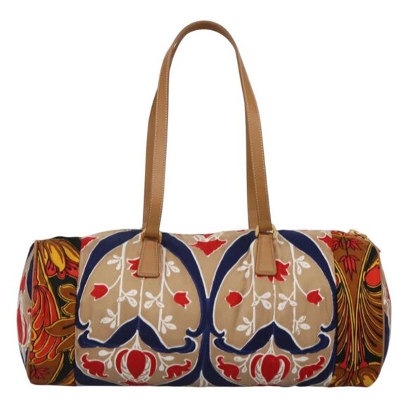 PRADA Shoulder Bag Silk Beige Gold Auth 114898V - Picture 3 of 16